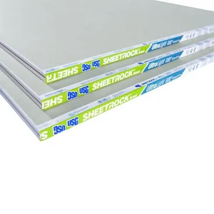 lámina de gypsum regular ultra light de 4′ x 8′ x 1/2″ uso interior