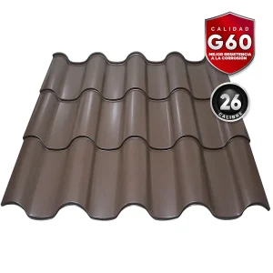 teja metálica nova calibre 26 color chocolate
